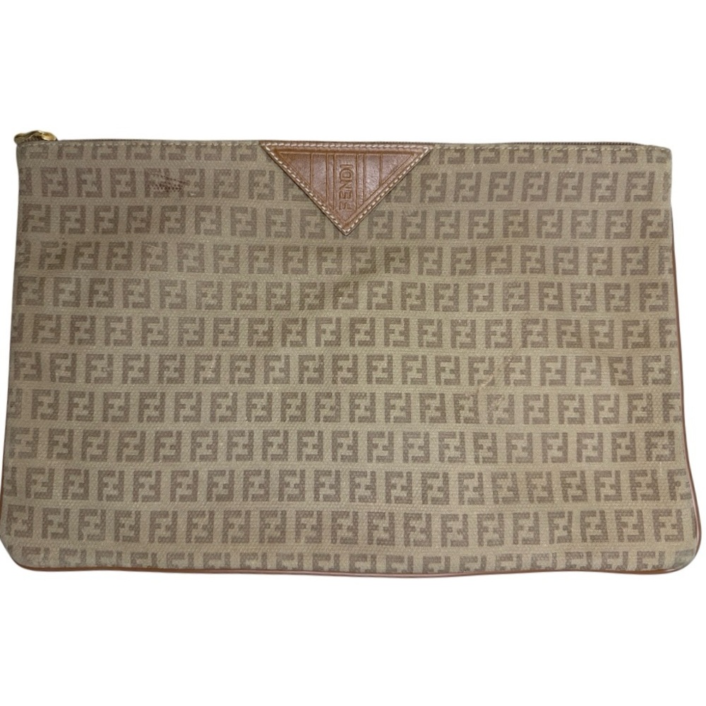 AUTHENTIC Fendi Zucca Clutch Bag
